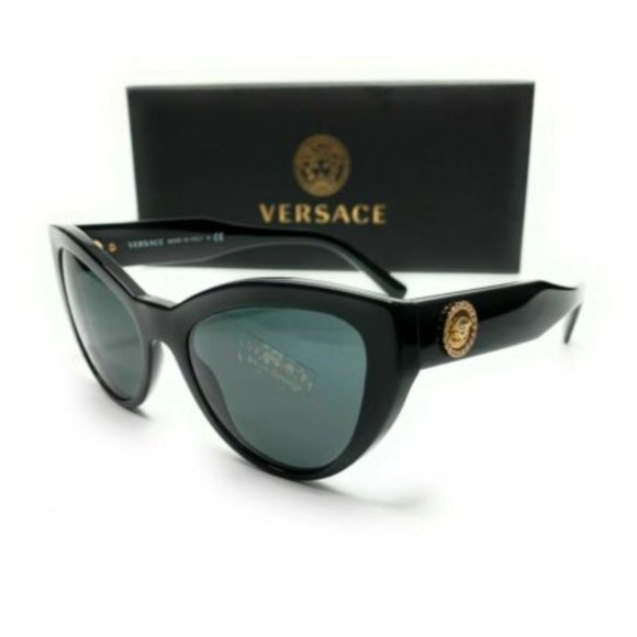 Versace Women's Black and Grey Cat Eye Sunglasses! - Picture 1 of 4